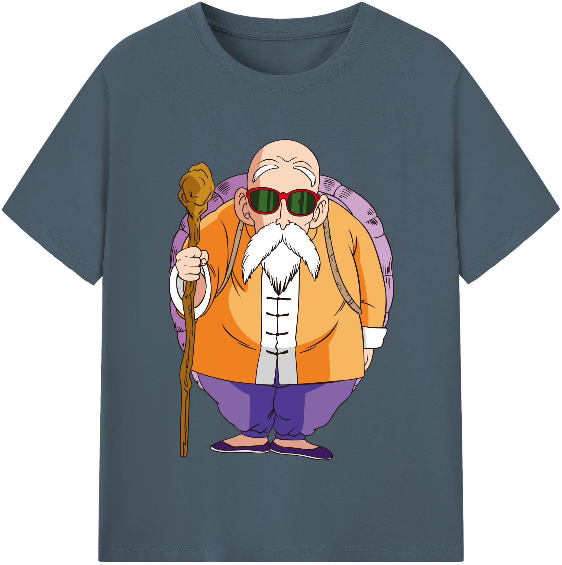 （画像用） ドラゴンボール 亀仙人（かめせんにん） DRAGON BALL Master Roshi Kame Sennin 綿100％半袖Tシャツ（フロントプリント）